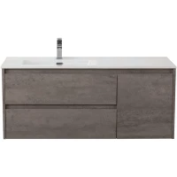 Тумба под раковину BelBagno Kraft KRAFT-1000-2C-1A-SO-CG-L 100 см L, подвесная, Cemento Grigio