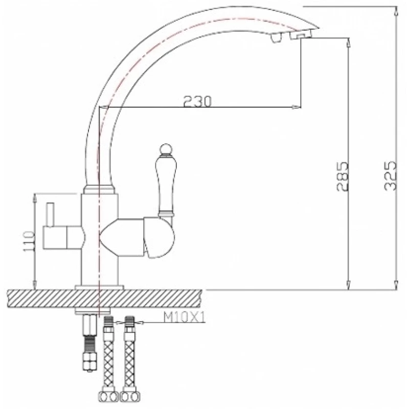 Смеситель для кухни с фильтром Kaiser Vincent 31244-5 + H851P00