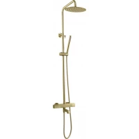 Душевая система Filarete FL2050MG 250 мм, с термостатом, золотой матовый