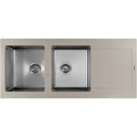 Кухонная мойка Florentina Комби 1160 21.415.E1160.305 116x51 см, нержавеющая сталь/грей