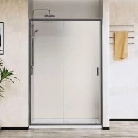 Душевая дверь Vincea City VDS-5CT110CLGM 110 см, профиль вороненая сталь, стекло прозрачное