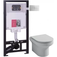 Комплект подвесной унитаз Jacob Delafon Elite EDX114RU-00 + система инсталляции Jacob Delafon E29025-NF + E4316-CP