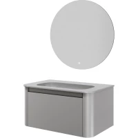 Комплект мебели Armadi Art Voi Luna 782-080-L + 786-080-L без отв. + 545/2 82 см, подвесной, серый матовый