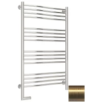 Полотенцесушитель электрический 1000x600 состаренная латунь МЭМ левый Сунержа Флюид 2.0 051-5220-1060