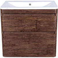 Тумба с раковиной старое дерево 80 см Style Line Атлантика ЛС-00000664 + ЛС-00000616