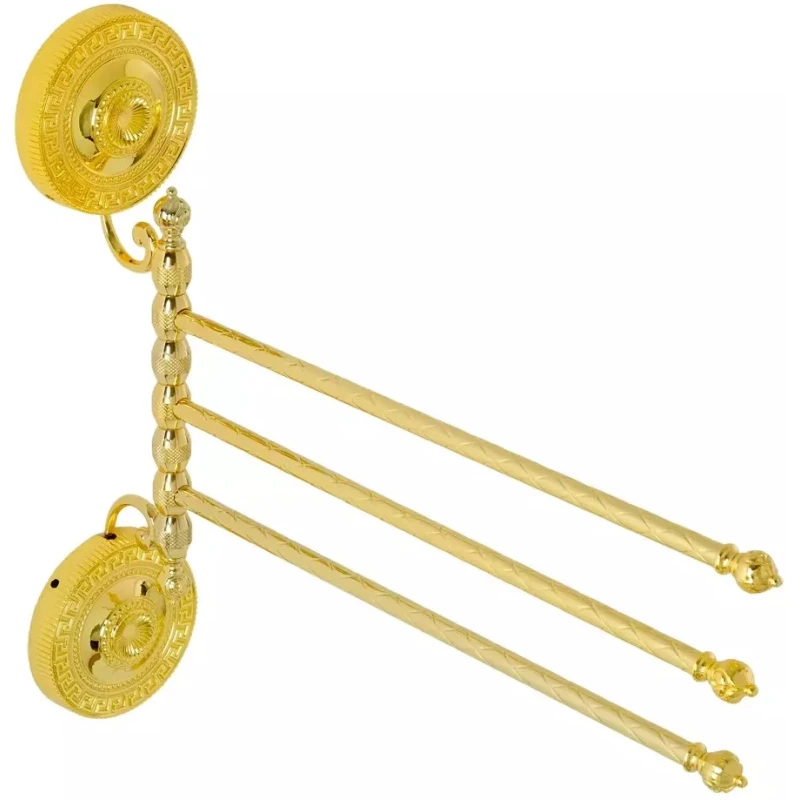 Полотенцедержатель Migliore Monte Carlo 31787 39,2 см, поворотный, тройной, золотой