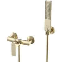 Смеситель для душа Lemark Ursus LM7203BG с душевым гарнитуром, золотой матовый