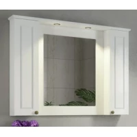 Зеркальный шкаф 113,8x86 см белый глянец Comforty Палермо 00004142365