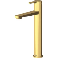 Смеситель для раковины Teska Liva Leo E5427 без донного клапана, золотой