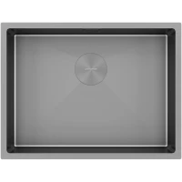 Кухонная мойка Paulmark Next PM215844-MG 58x44 см, серый матовый 