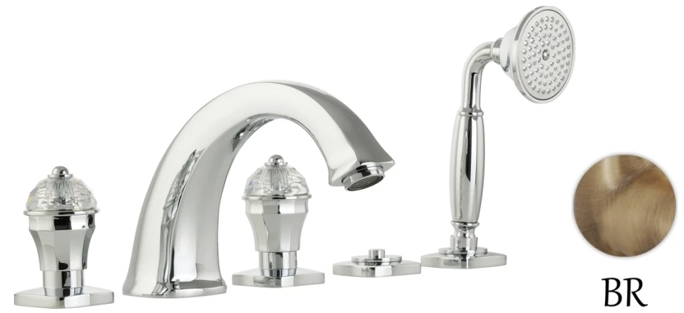 

Смеситель на борт ванны Migliore Korona Swarovski ML.KRN-4780 BR
