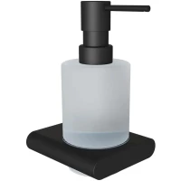 Дозатор для жидкого мыла Knotlor Oval LD101BL 200 мл, настенный, черный матовый
