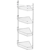 Полка для ванной Tekno-tel ES059SSS 19,5x19,5 см, угловая, четверная, серебро