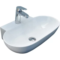 Раковина-чаша CeramaLux 9234 57x40 см, накладная, подвесная, белый