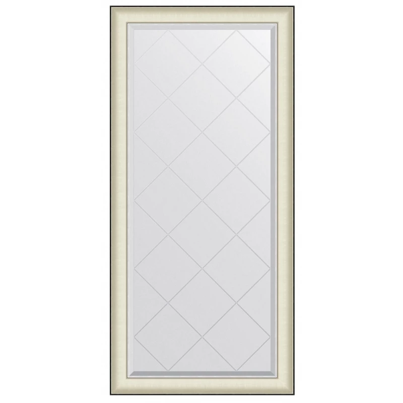 Зеркало 74x157 см белая кожа с хромом Evoform Exclusive-G BY 4571