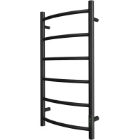 Полотенцесушитель электрический Point Афина П6 PN04848B 800x432, диммер правый, черный матовый