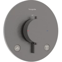 Термостат для ванны Hansgrohe Ecostat Comfort S 33715340 встраиваемый, черный хром матовый