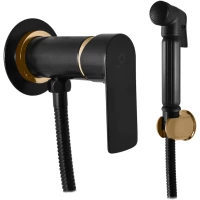 Гигиенический душ Rav Slezak Vltava VT447/1CMATZ со смесителем, золотой/черный матовый