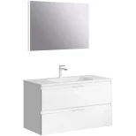 Комплект мебели белый глянец 97,2 см Aqwella 5 Stars Accent ACC0110W + Mal.10.04.D + SM0210