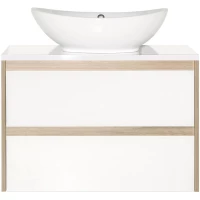 Тумба с раковиной ориноко/белый лакобель 80 см Style Line Монако ЛС-00000635 + СС-00000649