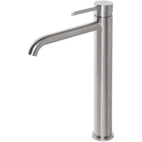 Смеситель для раковины Noken Round Inox N199998856 без донного клапана, нержавеющая сталь