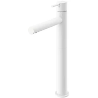 Смеситель для раковины Cezares Leaf LEAF-LC1-L-BIO CoolStart, с донным клапаном, белый матовый