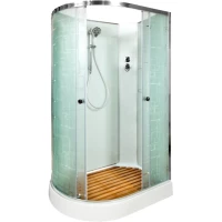 Душевая кабина 110x80x208 см Deto EM1511RN матовое с прозрачным узором