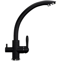 Смеситель для кухни с подключением к фильтру Ulgran черный U-017-308