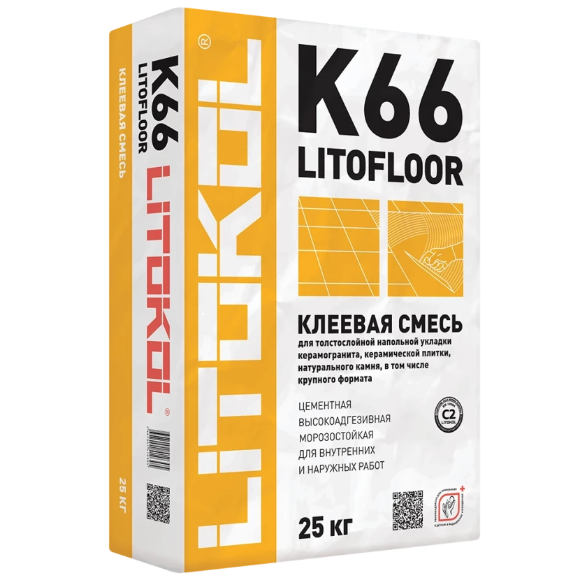 Клей Litokol клеевая смесь для LITOFLOOR K66 25кг.