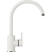 Смеситель для кухни белый хлопок Polygran Элара 660724