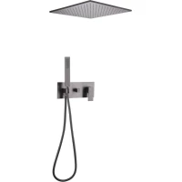 Душевой комплект Abber Daheim AF8221NG 400 мм, со смесителем, никель