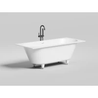 Ванна из литьевого мрамора Salini S-Sense Ornella Axis Kit 103511G 180x80 см, белый глянец