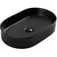 Раковина-чаша Abber Bequem AC2116MB 57,5x36 см, накладная, черный матовый