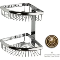 Полка для ванной Sanibano H226LATON/BR 16x16 см, угловая, двойная, бронза