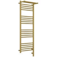 Полотенцесушитель электрический 1200x400 состаренная латунь МЭМ правый Сунержа Богема с полкой 3.0 051-5807-1240