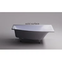 Ванна из литьевого мрамора Astra-Form Скат Solid Surface 01010083 170x75 см R, угловая, белый матовый