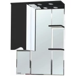 Изображение товара зеркальный шкаф 75x100,3 см черный глянец/белый глянец l bellezza эйфория 4619113002045
