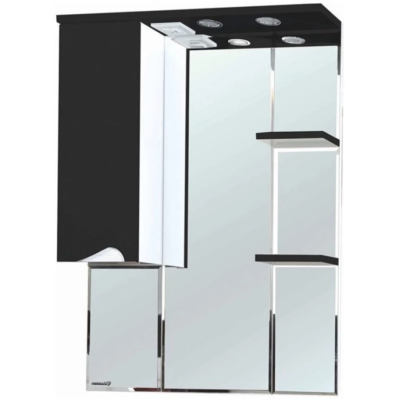 Зеркальный шкаф 75x100,3 см черный глянец/белый глянец L Bellezza Эйфория 4619113002045