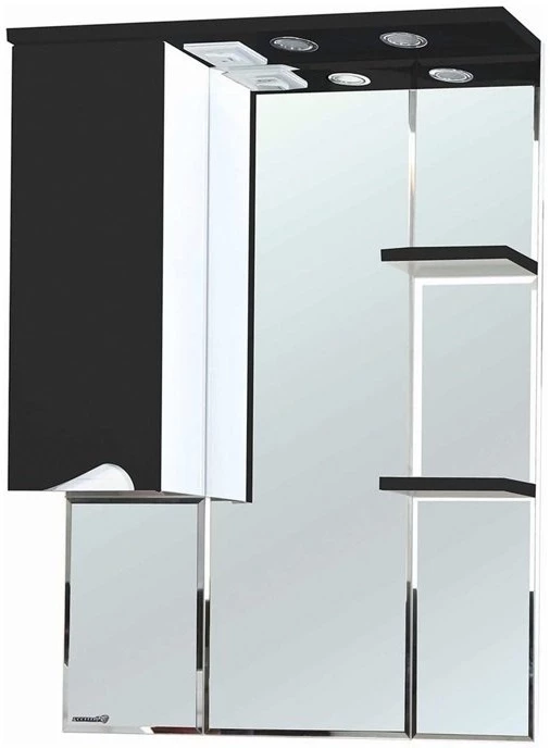 Зеркальный шкаф 75x100,3 см черный глянец/белый глянец L Bellezza Эйфория 4619113002045