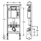 Монтажный элемент для подвесного унитаза, H120, Mepa VariVIT A31 512318 - 2