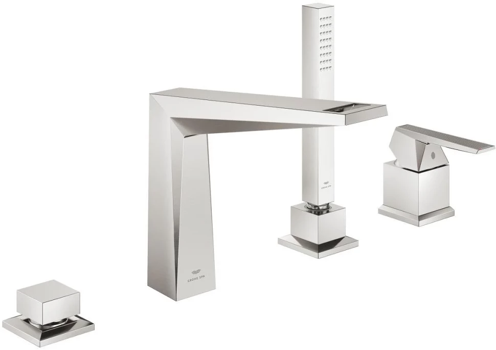 

Смеситель на борт ванны Grohe Allure Brilliant 29523DC0 с душевым гарнитуром, суперсталь