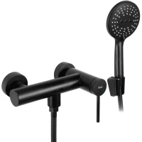 Смеситель для душа Rea Clif REA-B4241 с душевым гарнитуром, черный матовый
