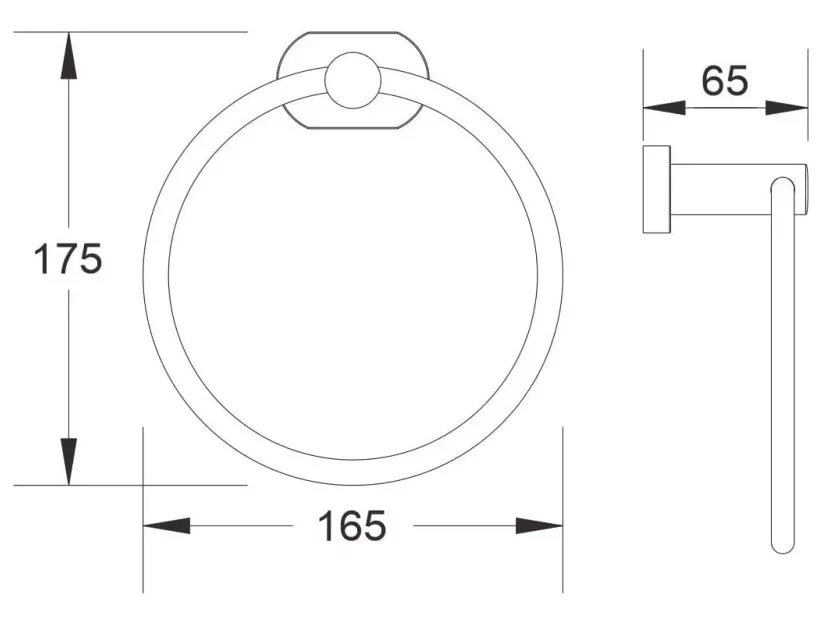 Полотенцедержатель кольцо Belz B90004 хром - фото 2