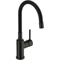 Смеситель для кухни Cersanit Melar A68234 с гибким изливом, черный матовый