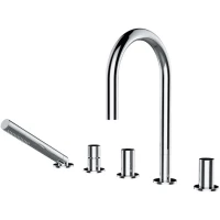 Смеситель на борт ванны Laufen Kartell by Laufen 3.2233.5.004.282.1 с душевым гарнитуром, хром