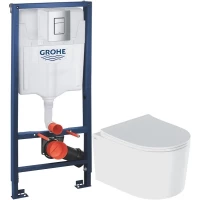 Комплект подвесной унитаз IDDIS Stone STORDSEI25 + система инсталляции Grohe 38772001
