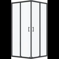 Душевой уголок Santek Вэлия 1WH501788 80x80 см, профиль черный матовый, стекло прозрачное