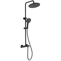 Душевая система Wonzon & Woghand Muse Corno WW-B2091-A-MB 255 мм, с термостатом, черный матовый