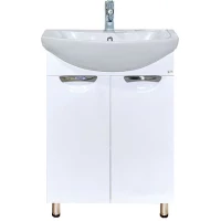 Тумба под раковину Misty Лаванда Э-Лав01050-011Пр 46,6 см, напольная, белый глянец