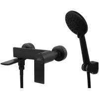 Смеситель для ванны Viko V-7722 с душевым гарнитуром, черный